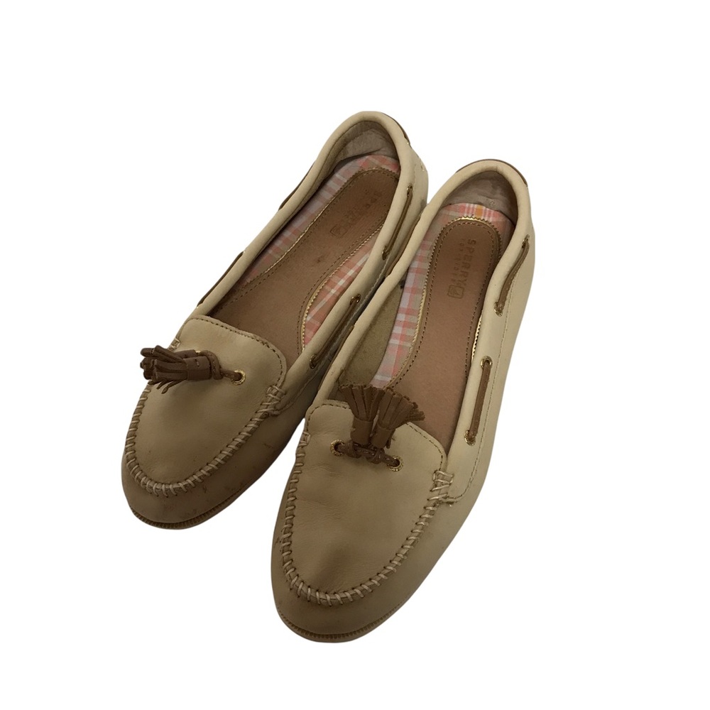 Women’s Sperry Tan Leather Topsiders sz9.5 M